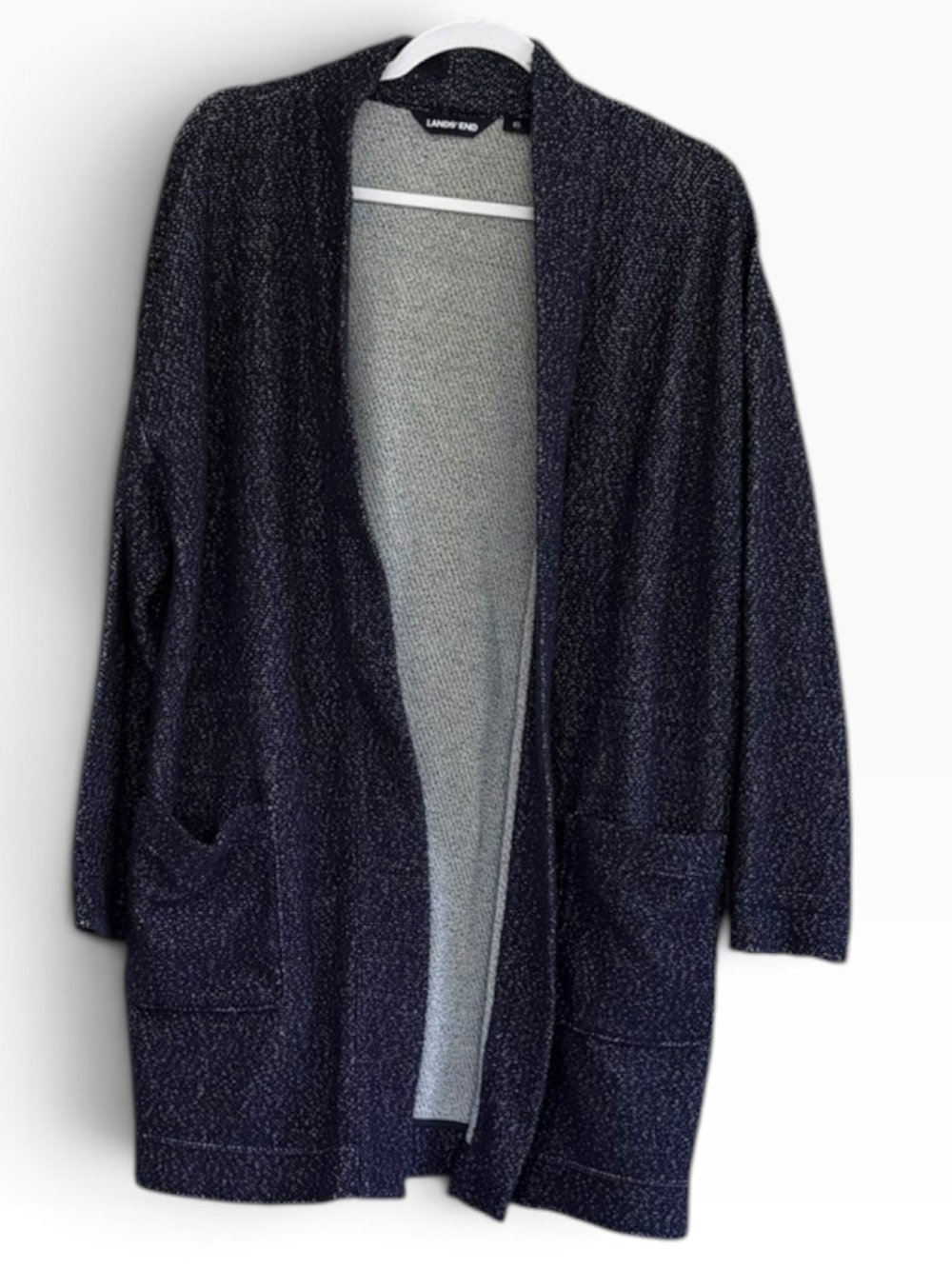 Lands' End Cardigan Sweater With Pockets Size XL